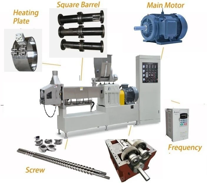 Twin Screw Puff Corn Extruder Machine